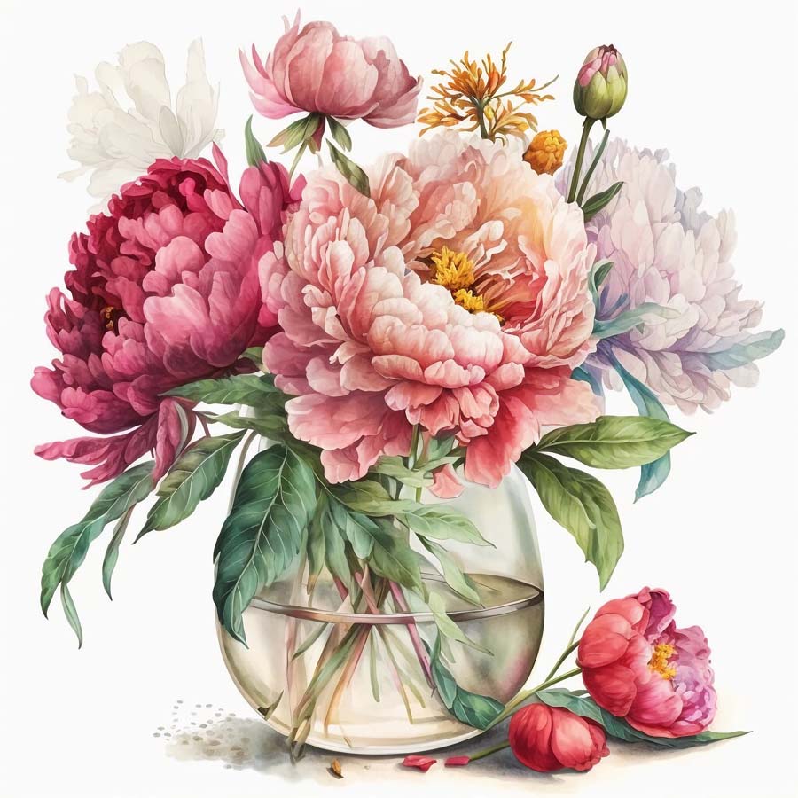 Nurtured Blooms: Bunch of Flowers