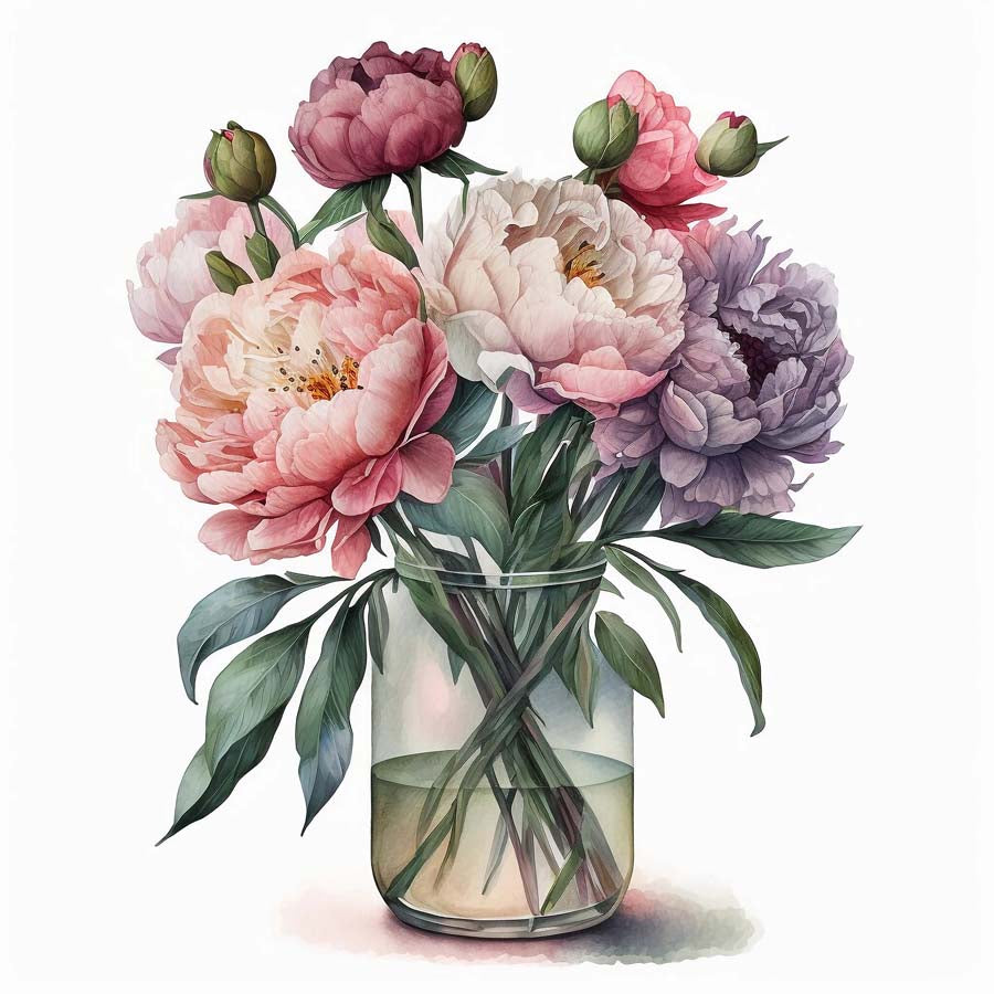 Nurtured Blooms: Bunch of Flowers