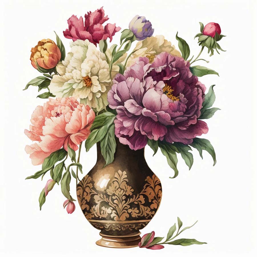 Nurtured Blooms: Bunch of Flowers