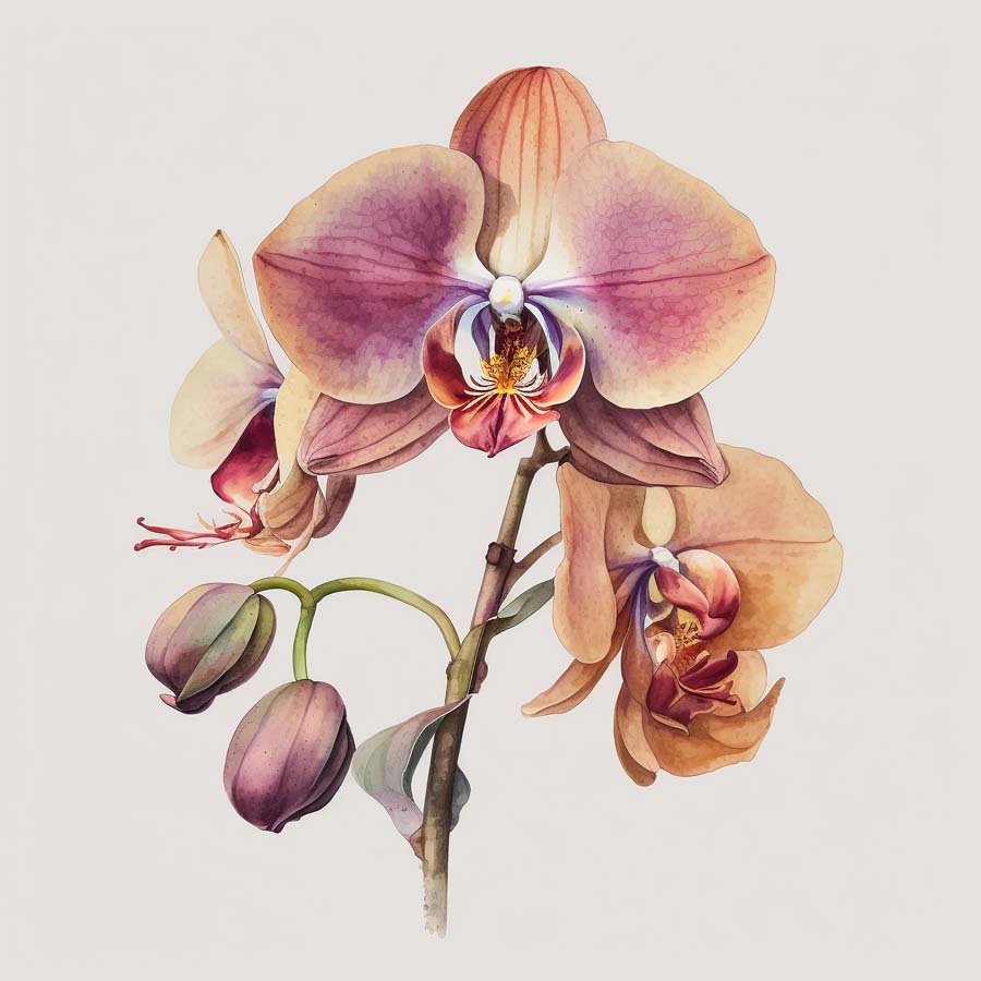 Elegant Enigma: Orchid's Graceful Blooms