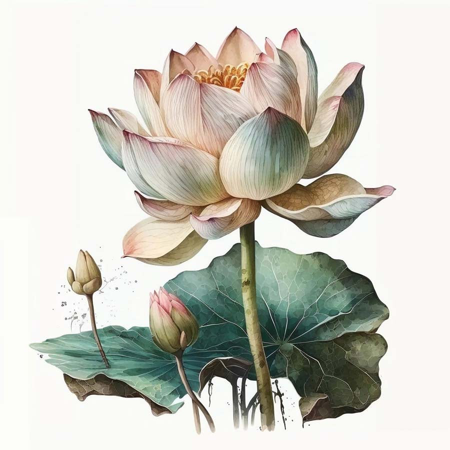 Serene Blossom: Lotus Flower Tranquility