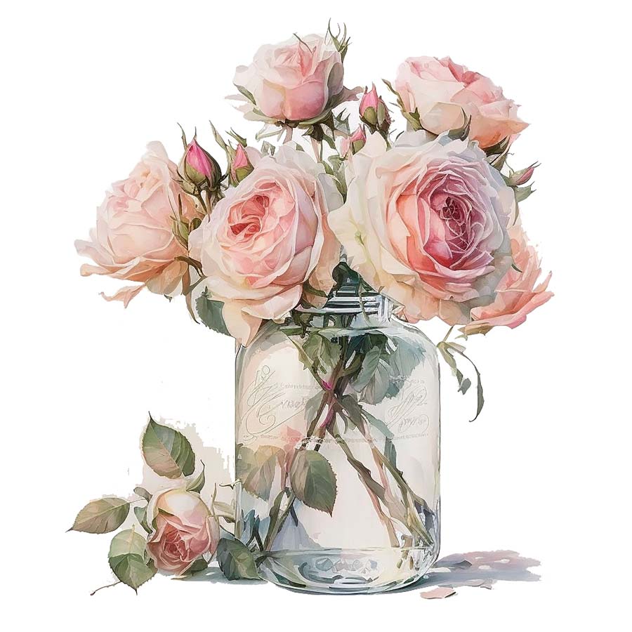 Captured Elegance: Rose in Glass