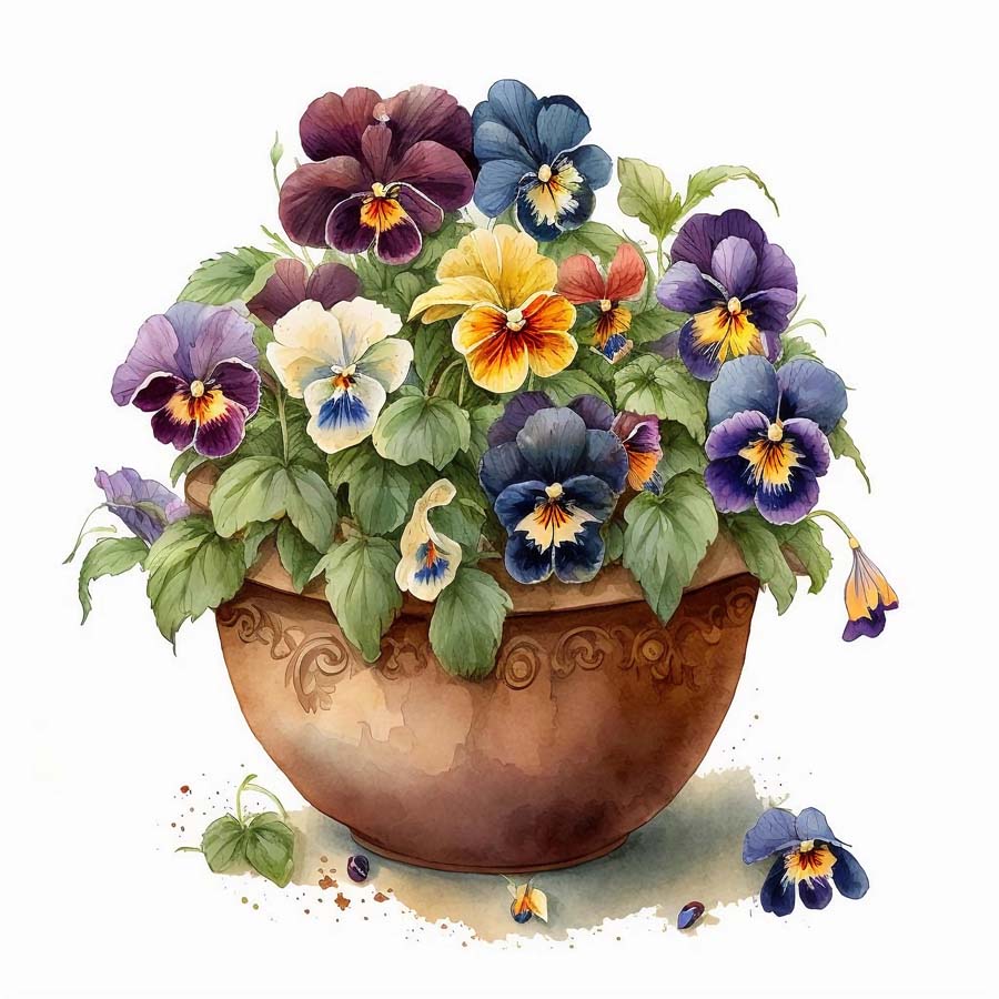 Pansy Radiance: Pot of Colorful Charm