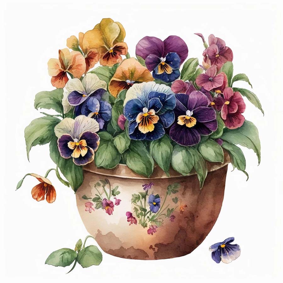 Pansy Radiance: Pot of Colorful Charm
