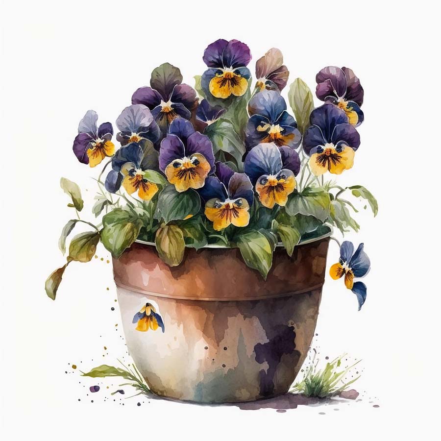 Pansy Radiance: Pot of Colorful Charm