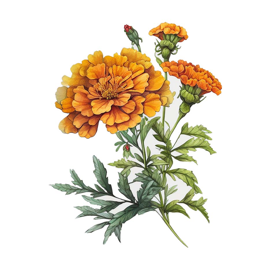 Golden Marigolds: Nature's Delight