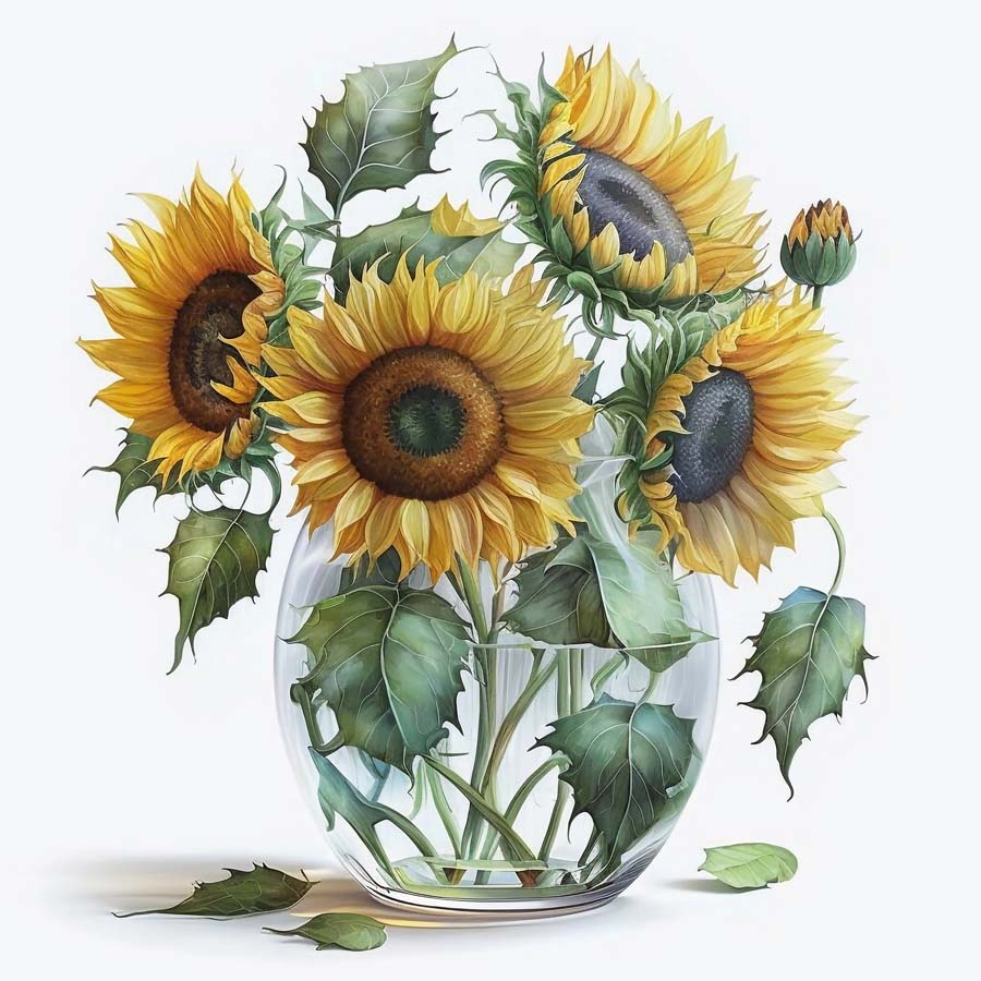 Sunny Embrace: Sunflowers in a Mason Jar