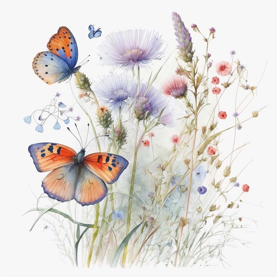 Fluttering Beauty: Butterflies in the Flower Field