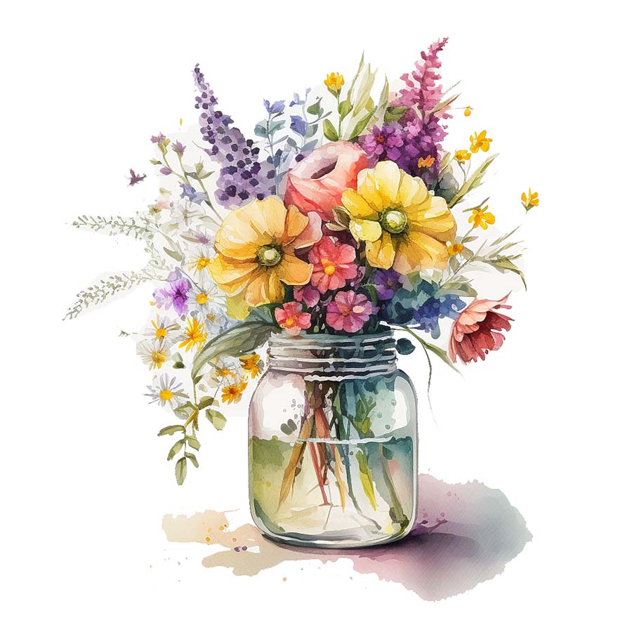 Nurtured Blooms: Bunch of Flowers