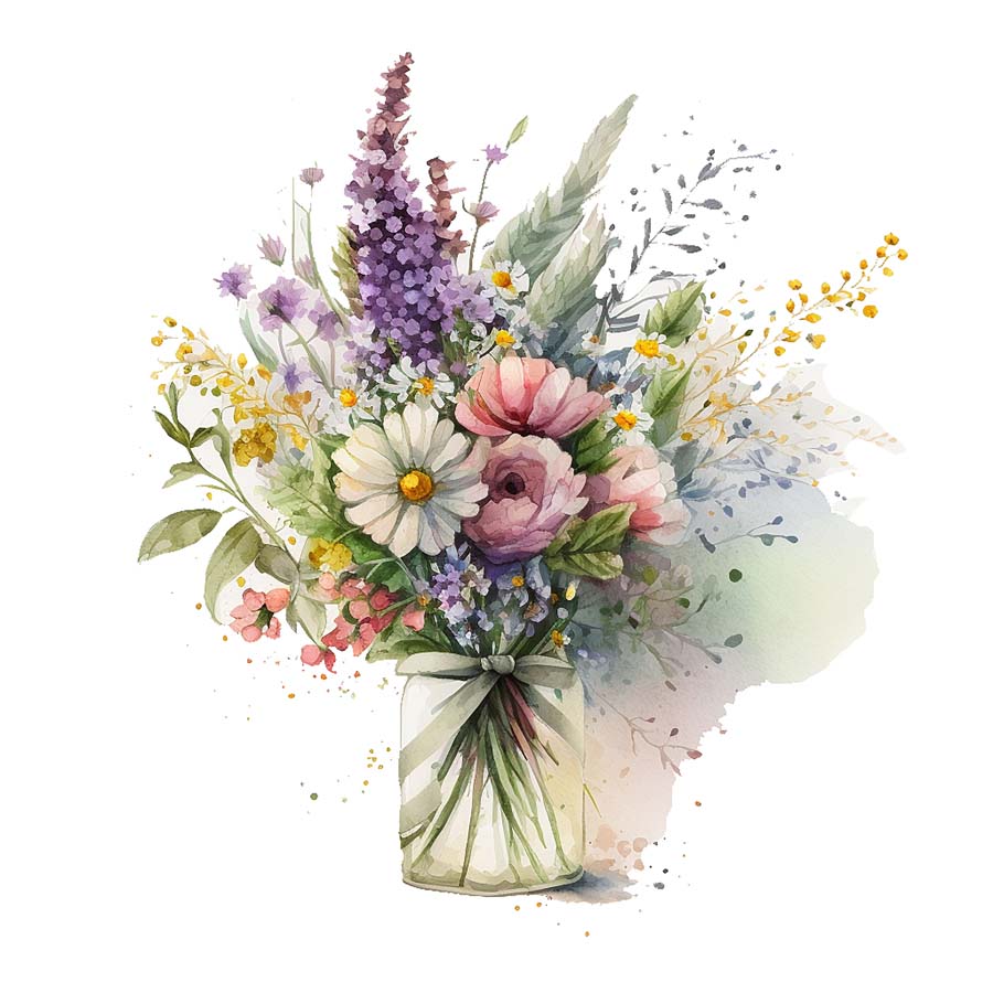 Nurtured Blooms: Bunch of Flowers