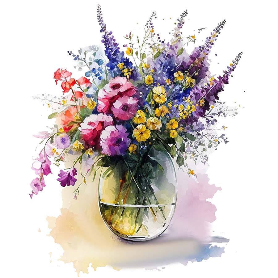 Nurtured Blooms: Bunch of Flowers