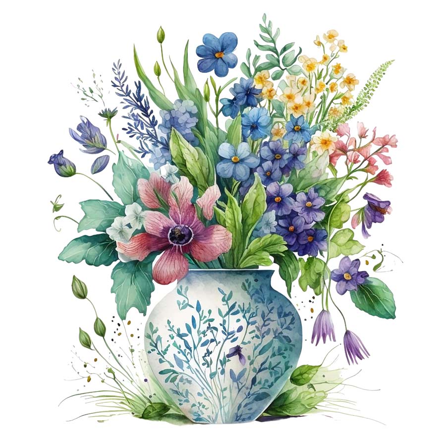 Nurtured Blooms: Bunch of Flowers