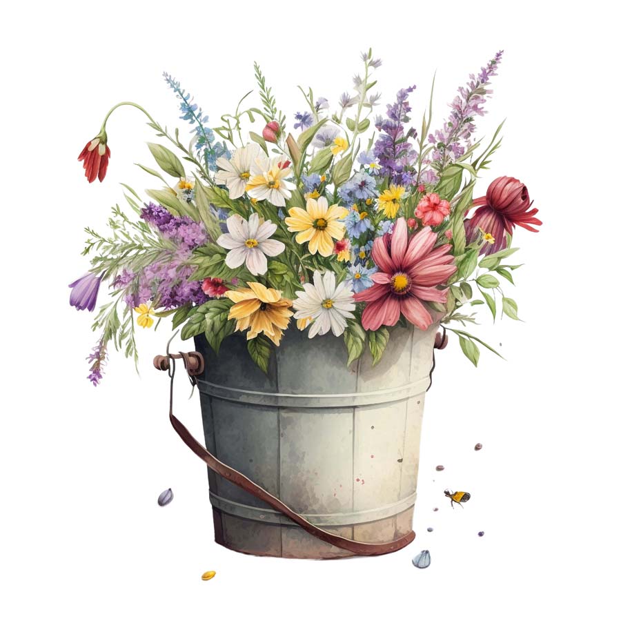 Nurtured Blooms: Bunch of Flowers