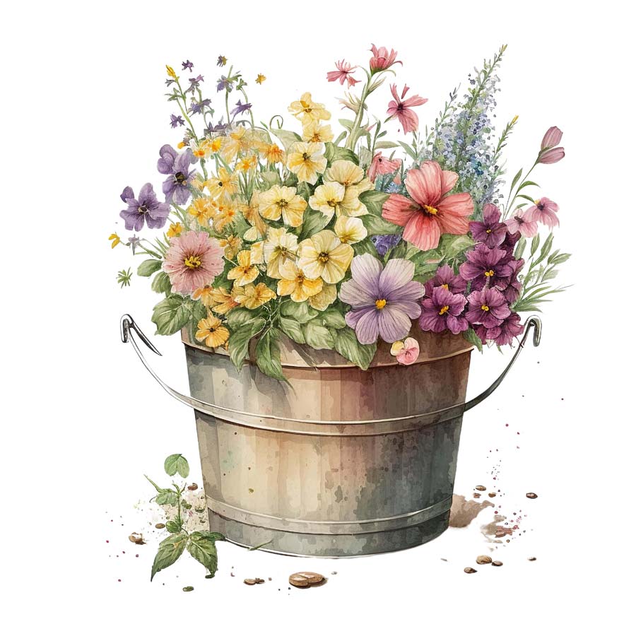 Nurtured Blooms: Bunch of Flowers