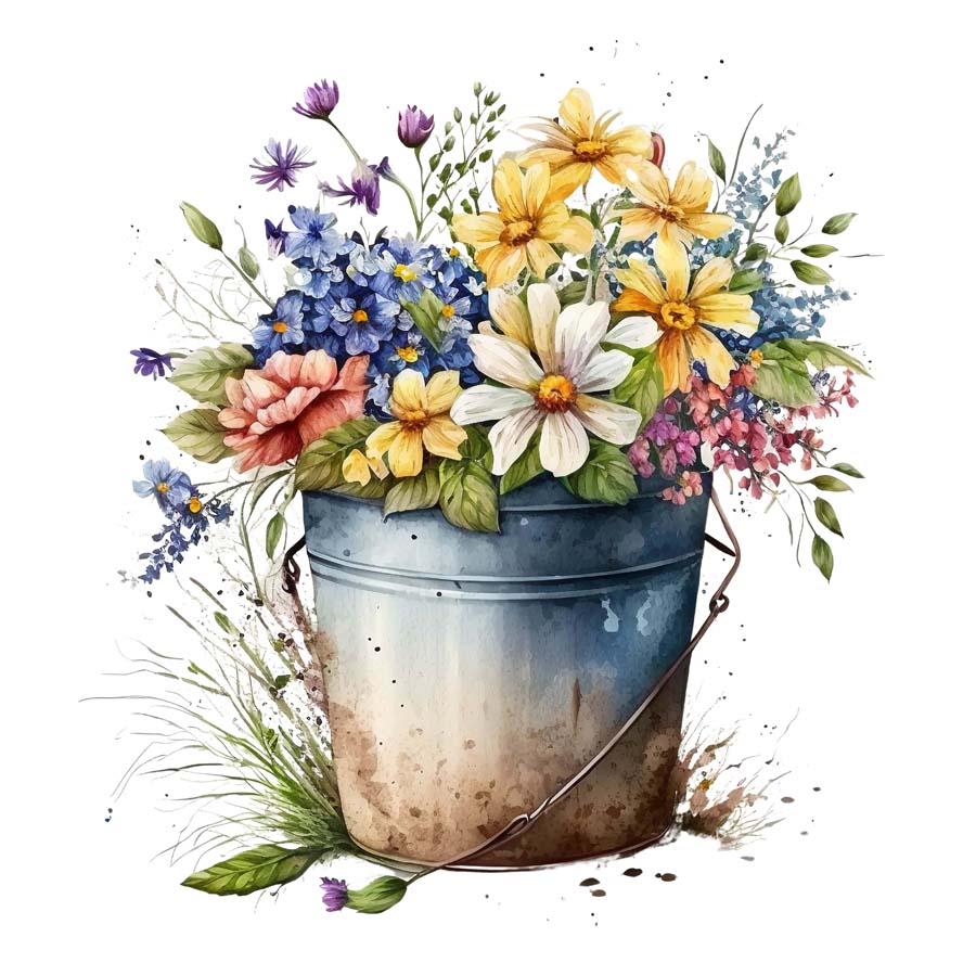 Nurtured Blooms: Bunch of Flowers