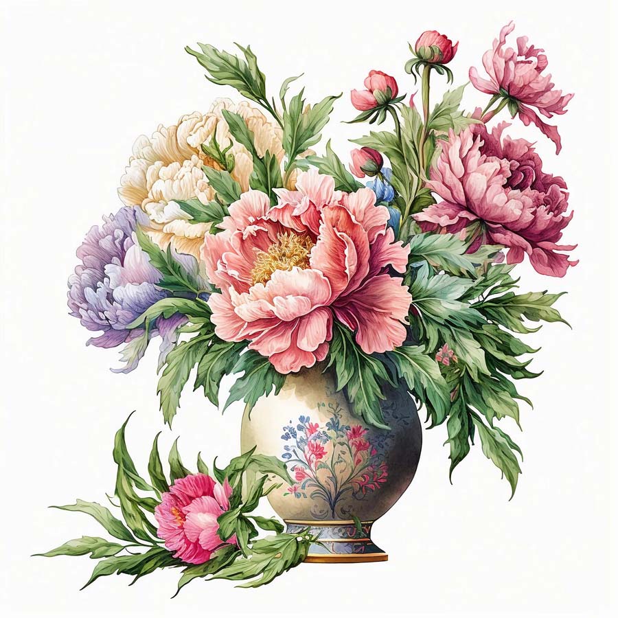 Nurtured Blooms: Bunch of Flowers