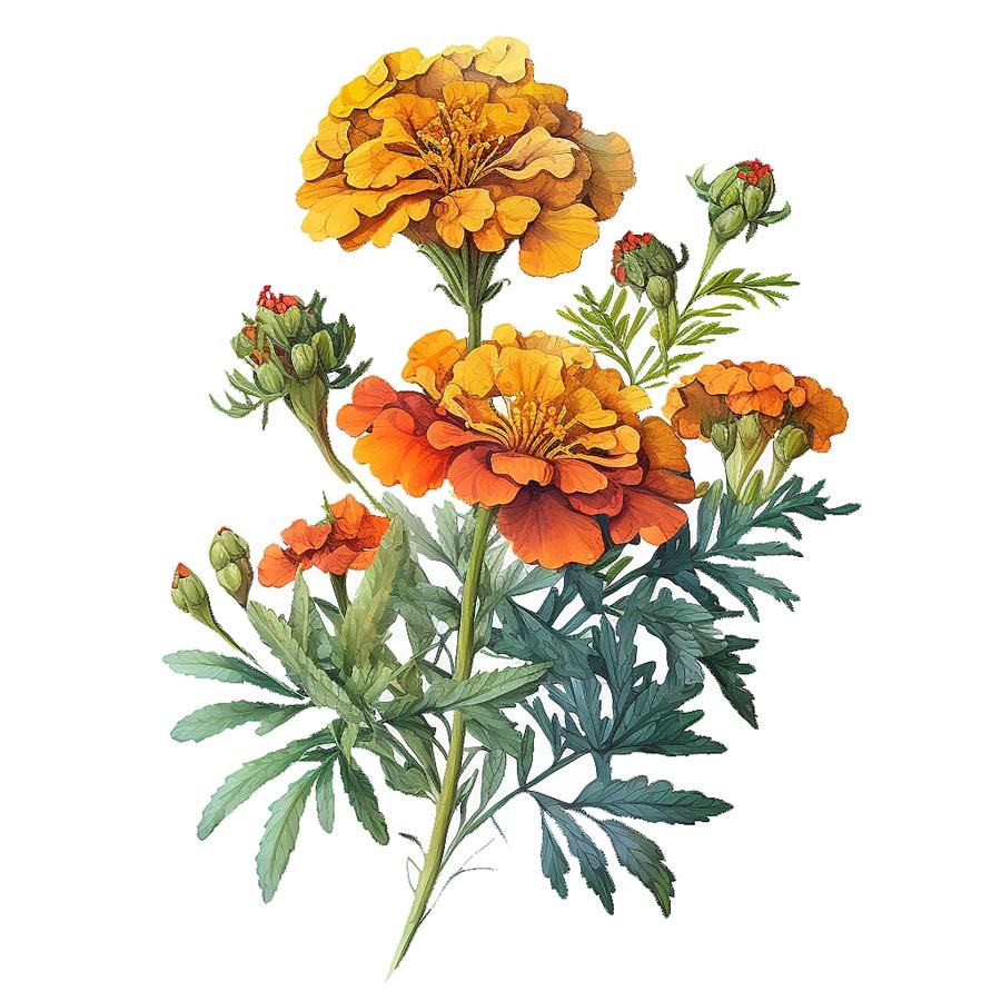 Golden Marigolds: Nature's Delight