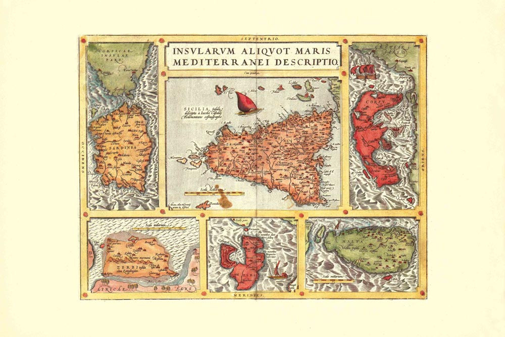 Map Of Mediterranean Islands From The 1500s 104