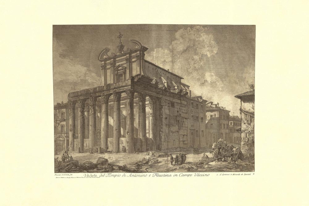 View Of The Temple Of Antoninus And Faustina In Campo Vaccino