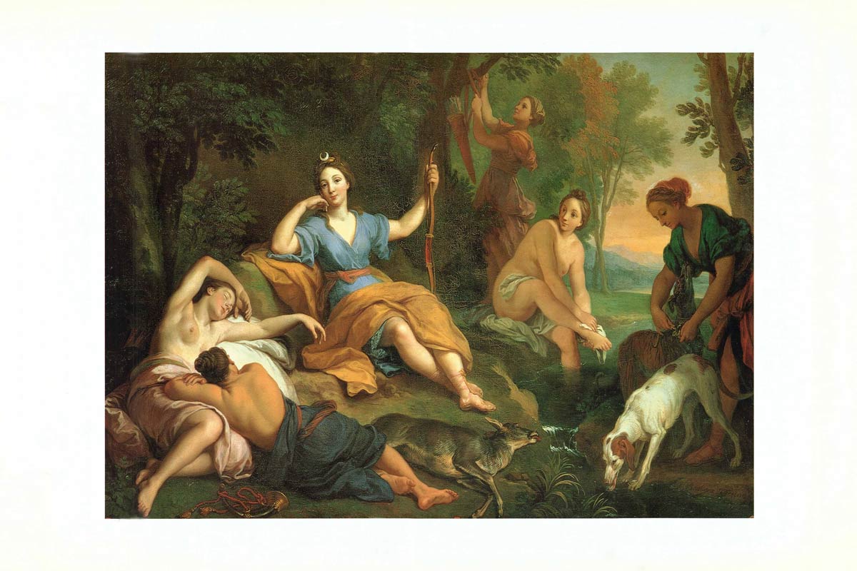 Diana And Her Companions Resting After Hunting