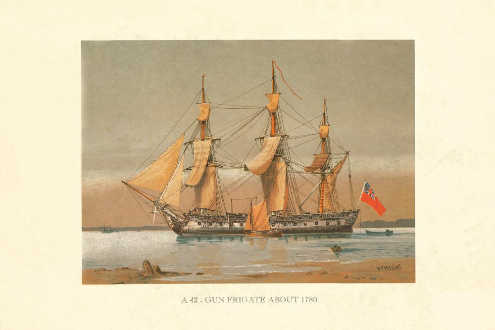 A 42-Gun Frigate About 1780