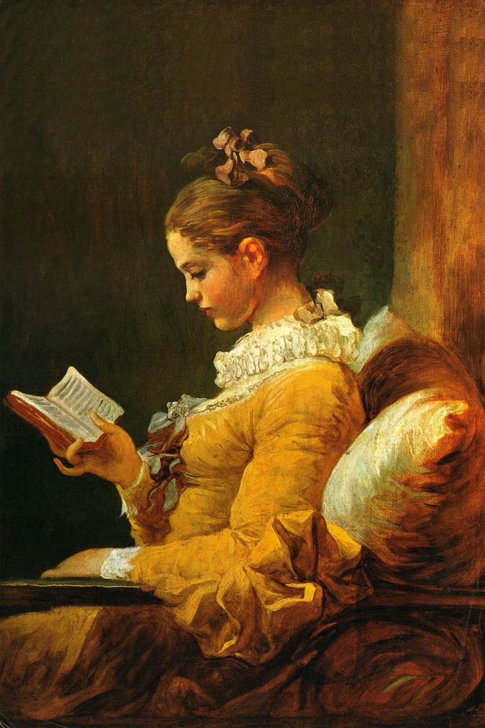 A Young Girl Reading by Jean-Honoré Fragonard