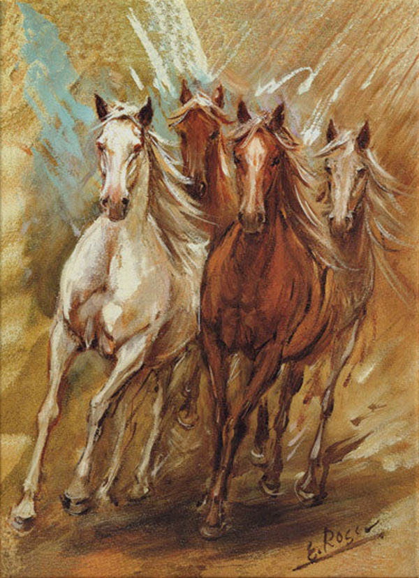 Running Horses On desert