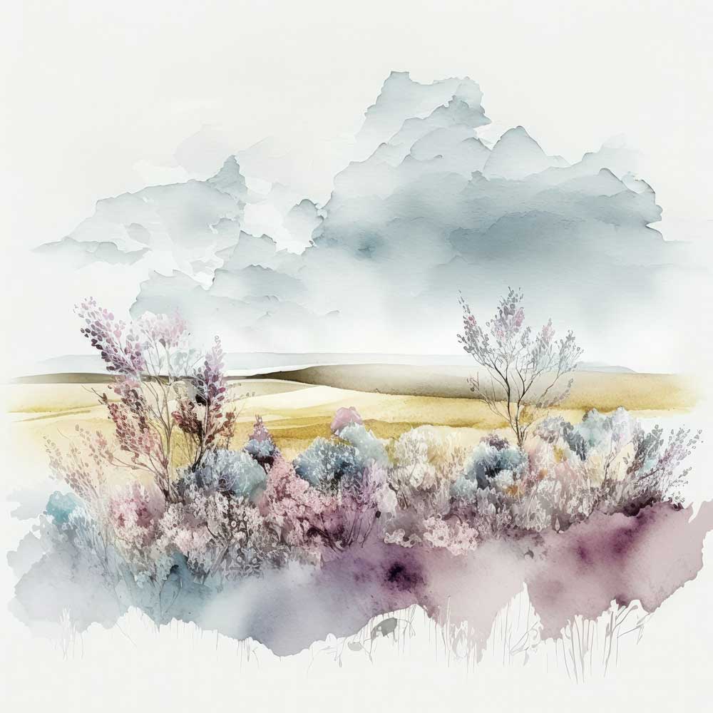 Landscape of Wildflower Field