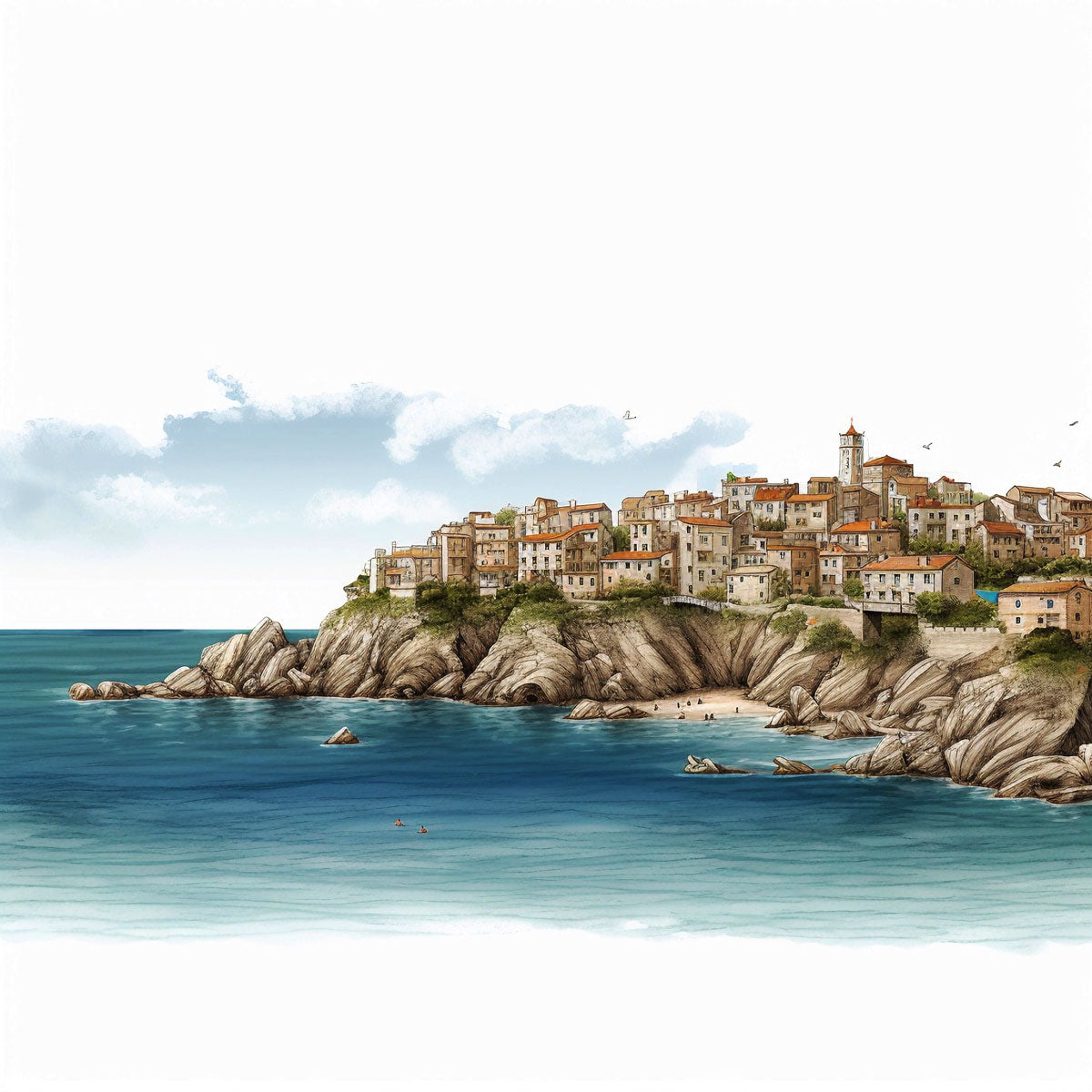Beautiful view over Old Seaside Village