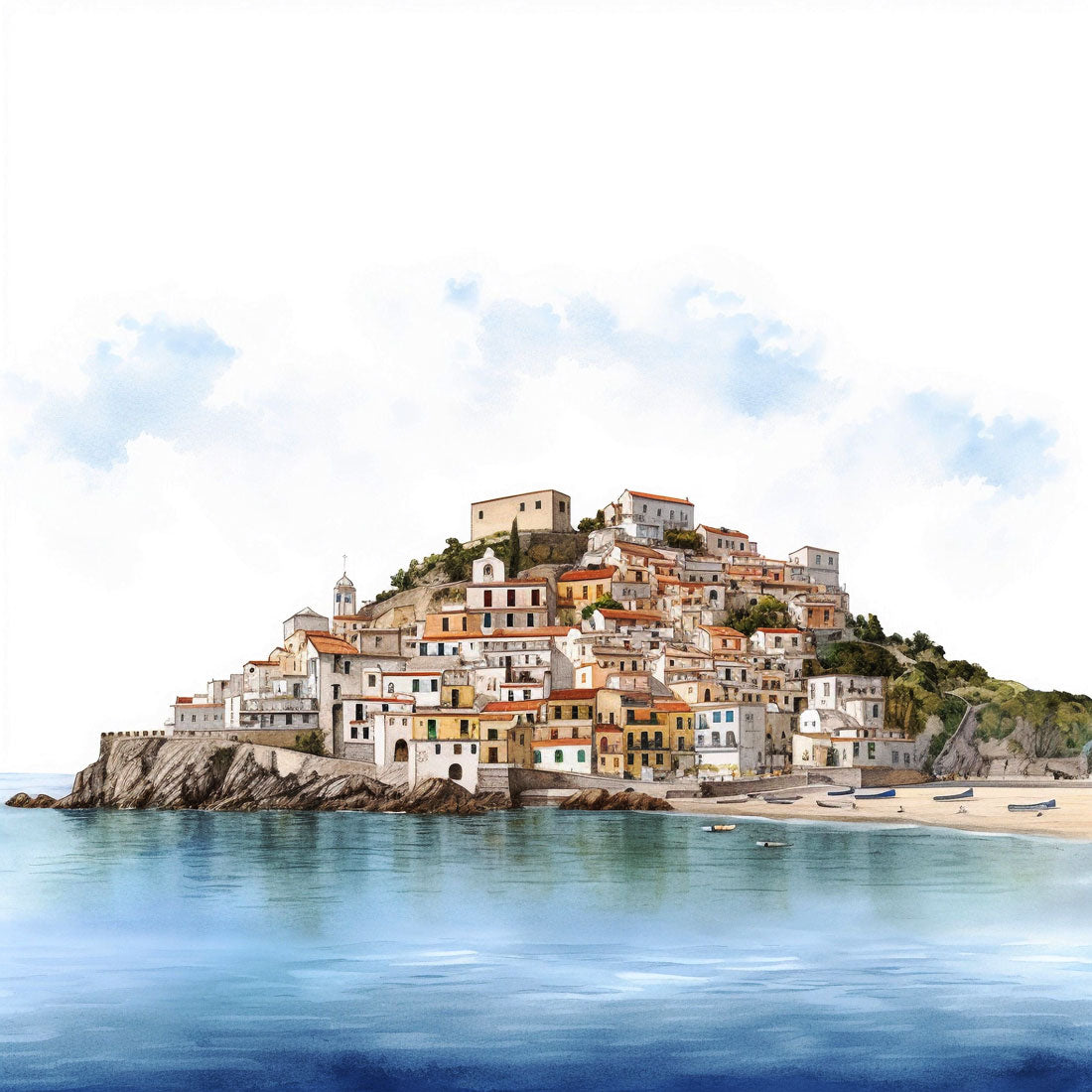 Beautiful view over Old Seaside Village