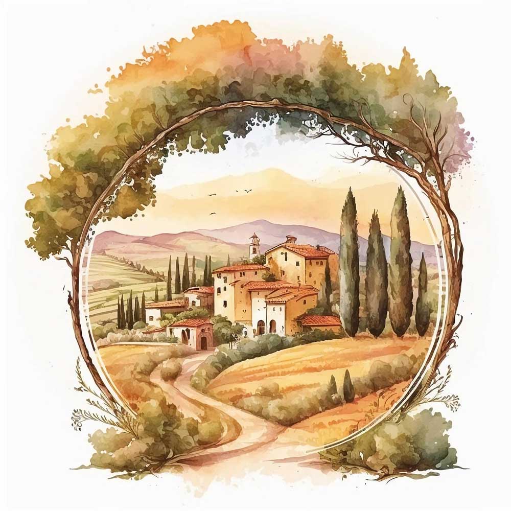 Village in the Region of Tuscany